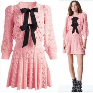 Alice and Olivia “Kitty Puff Sleeve Sweater Dress”